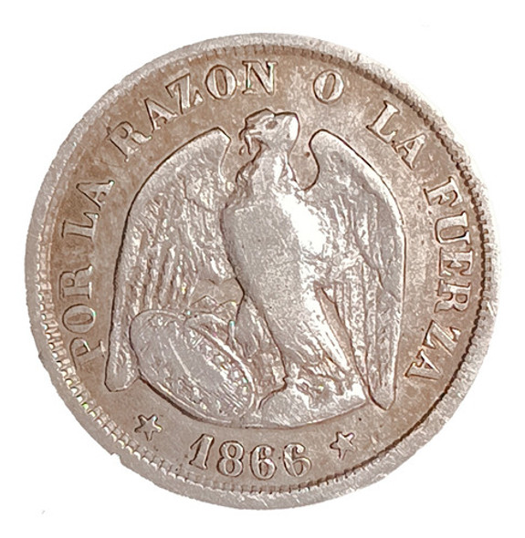 Chile 20 Centavos 1866 Bueno Plata Km 135 1 Chile 20 Centavos 1866 Bueno Plata Km 135 1