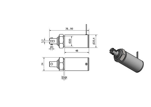 Electroiman Solenoide Tubular 12 Volts Corriente Continua 1
