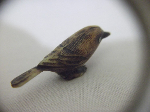 B.antigo - Passarinho Baquelite Antigo Miniatura Policromada 1
