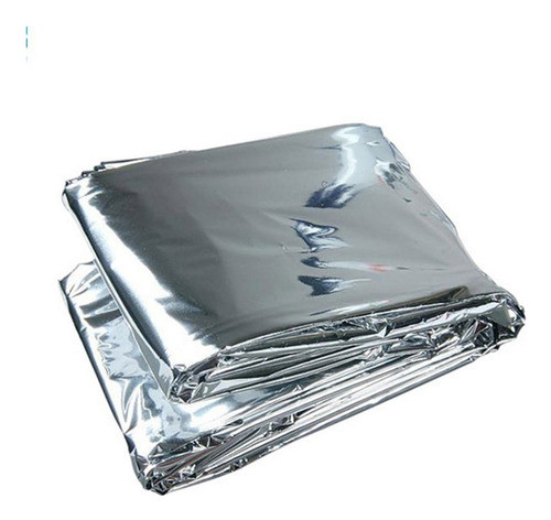 Manta De Emergencia Rescate Plateada/plateada 210x130cm 0