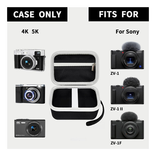 Againmore Estuche Rígido P/ Cámara Digital Sony Zv-1 Ii 1