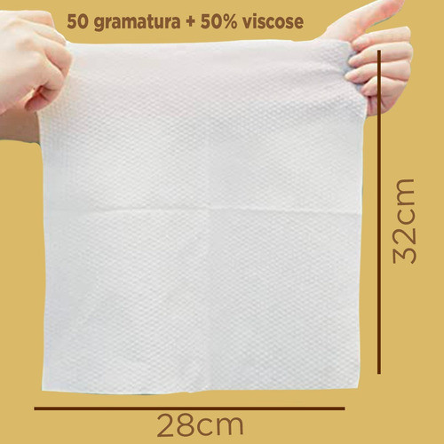 Lenço Idoso Banho De Leito C/ Anvisa Limpeza Corporal 500un 1