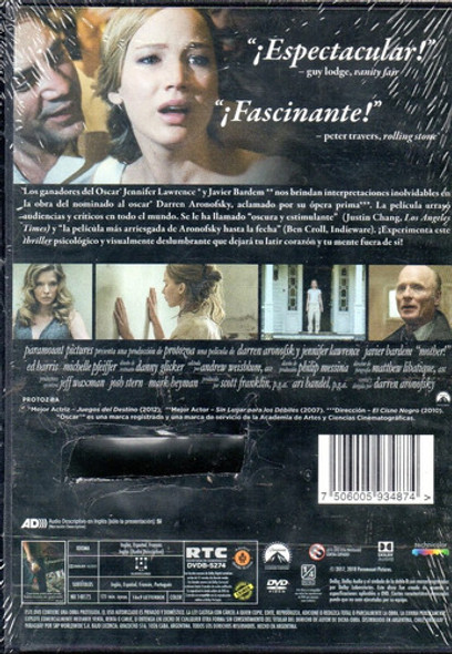 Madre! - Dvd Nuevo Original Cerrado - Mcbmi 1