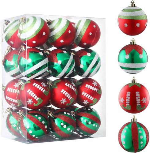 Adornos Navideños Excelente Calidad (24 Piezas) 0