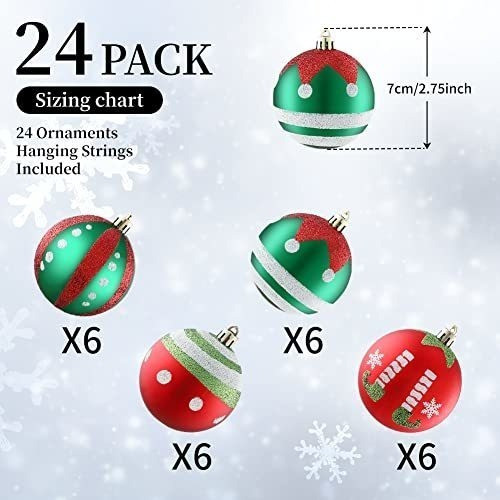 Adornos Navideños Excelente Calidad (24 Piezas) 1