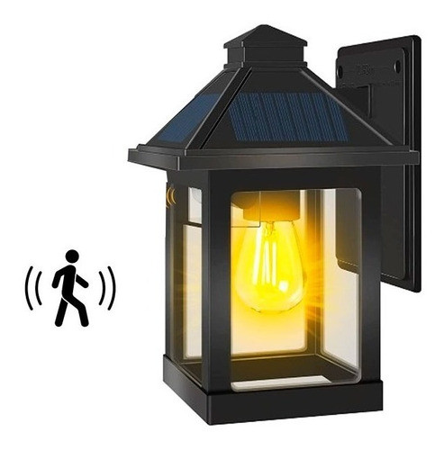 Farol Colonial Led 24 X 17cm Lampara Luz Solar+ Bombita Mli 0