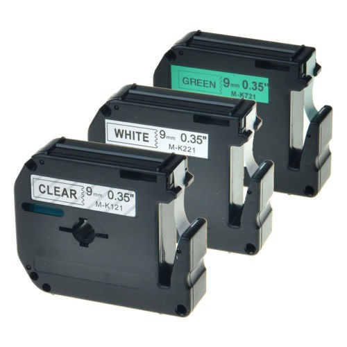 3pk Negro Sobre Cinta Transparente/blanco/verde Etiqueta Par 0