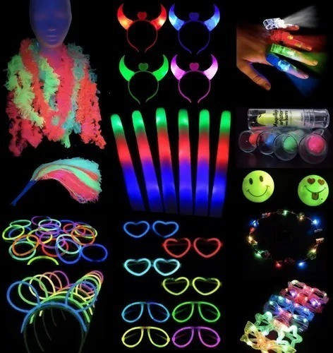 Combo Cotillon Luminoso Led Neon 150 Personas Cotillon 15 F 1