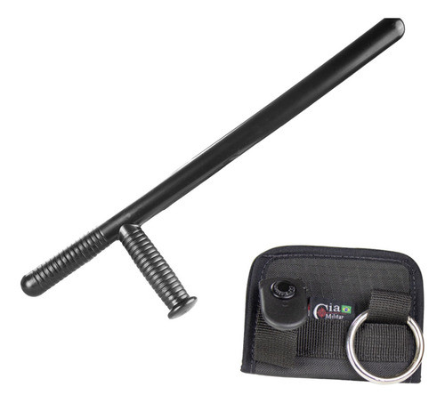 Cassetete 58cm + Porta Bastão Tonfa Segurança Vigilante Pm 0