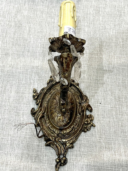Antiguo Aplique En Bronce Con Hermosos Caireles 0