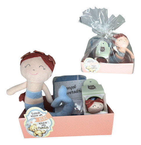 Presente Bebê Maternidade Lençol Pelucia Naninha Sereia 0