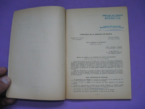 Catalogo Cinematografico De La Embajada De Francia 1967 1