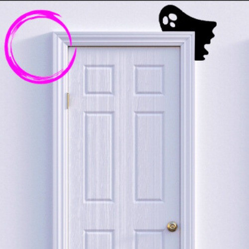 Hallowen Deco Puerta Gato Mdf 1