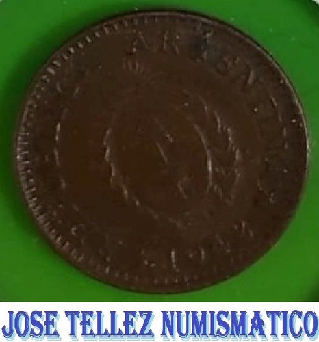 Moneda Argentina Error Giro 1 Centavo 1942 Palermo 0