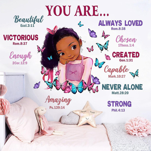 Pegatina De Pared Mariposas Para Niña Rosa Morado Decoración 0