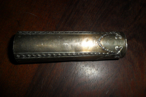 Antiguo Cilindro Relieve Moños Envase Botella Frasco 0