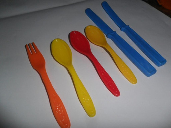 Miniatura Juego Tenedor Cuchillo Casita Muñeca Juguete 1