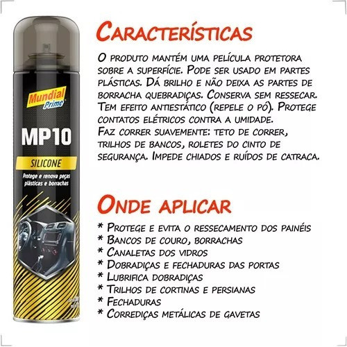 10x Silicone Aromatizado 300ml Lubrificante Painel Carro Mot 1