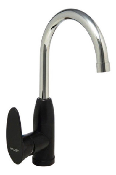 Monocomando Mesada Mozart 7221 Negro Pico J Alto Cromo Abs 0