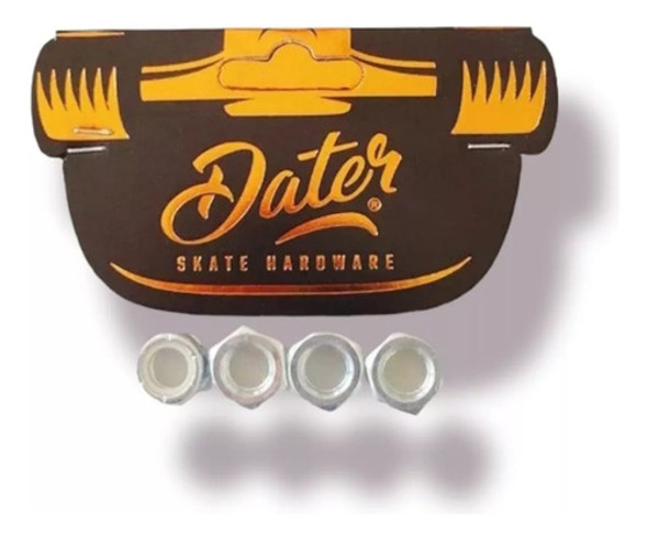 Set De 4 Tuercas Autofr Para Trucks Eje De Skate Longboard 0