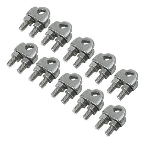 Grampa Prensacable Acero 3/8'' Din741 Galv Reforzadas X 10 0