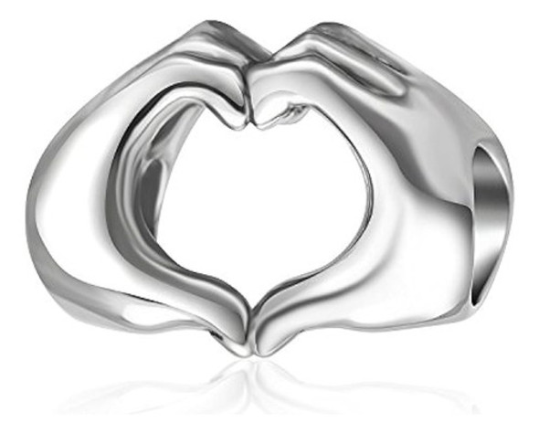 Corazón De Amor De Plata Esterlina 925 En Su Encanto De Las 0