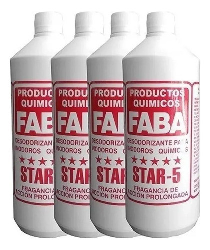 Líquido Disgregante Inodoro Químico Portatil Faba X 4 Unid 0