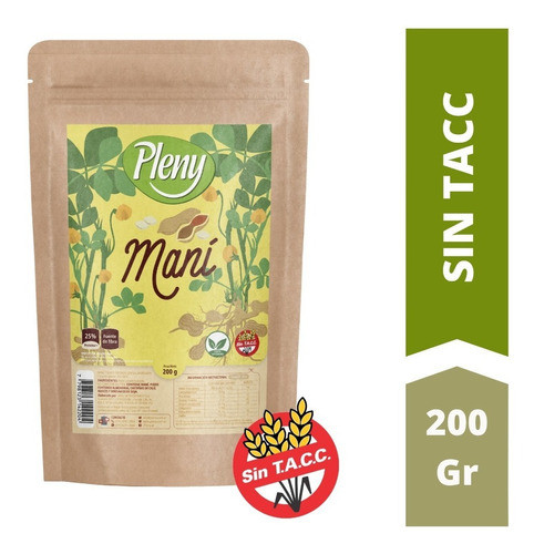 Maní Pelado Pleny Doypack X 200 G - Sin Tacc 0