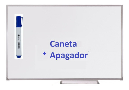 Lousa Quadro Branco Moldura De Aluminio 100x70 Cm + Brinde 0