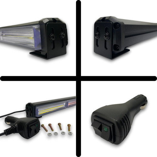 Barral Ultra Slim 60cm Luz Blanca Y Ambar Con 10 Funciones 1