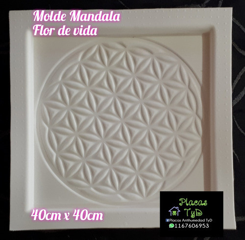 Molde Para Placas Antihumedad Mandala Flor De Vida 1