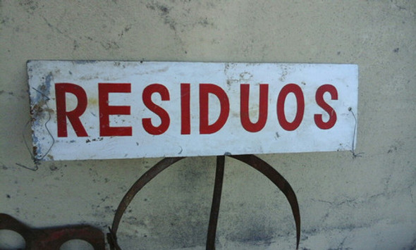 Cartel Chapa  Residuos 50 X 15 0 Cartel Chapa  Residuos 50 X 15 0