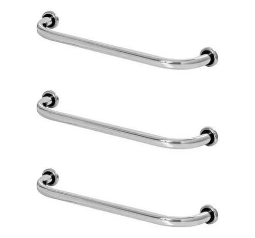 3 Agarradera Barra Apoyo Aluminio Inox 40 Cm 0