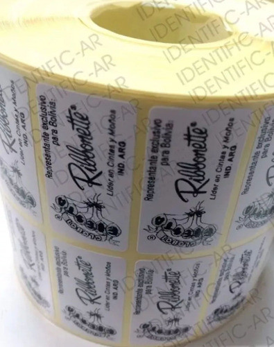 Mil Etiquetas 50x25 Mm Impresion Byn 0
