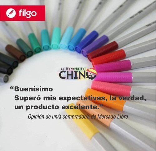 Set X 20 Colores De Microfibras Sueltas Filgo Trazo 0,4mm 1