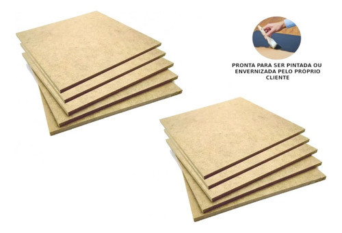 Placas Em Mdf 3mm 18x14cm Retangular (conj. 10 Unidades) 0