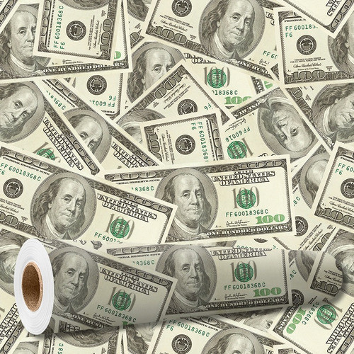 Papel De Parede Auto Adesivo Dinheiro Dólares Pnm1300 0