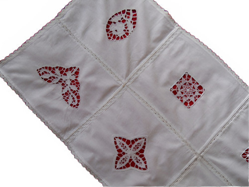 Camino De Mesa Aneta Bordado Y Calado A Mano Vintage 1