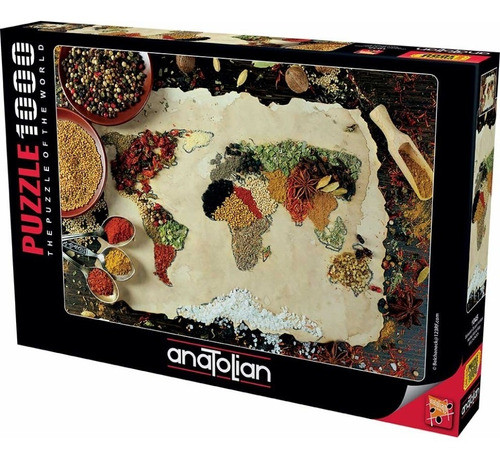 Puzzle 1000 Piezas Herbal World Map Anatolian 0