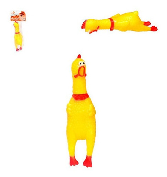 Kit 3 Pets Mordedores Forma Galinha 16cm Brinquedo Cachorro 0
