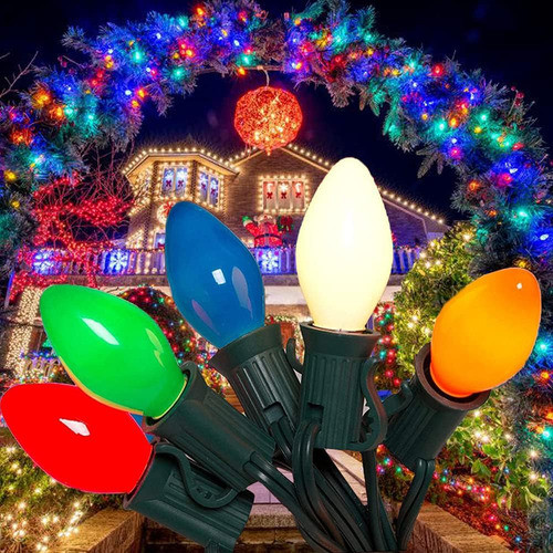 ~? Luces Navideñas C7, Luces Navideñas Vintage De Cerámica D 0