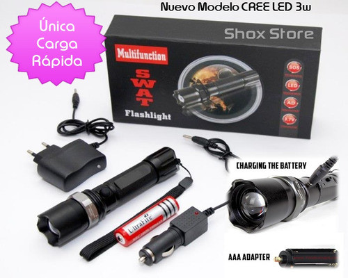Lampara Led  Recargable + Cargador + Auto / ,pared + Bateria 0