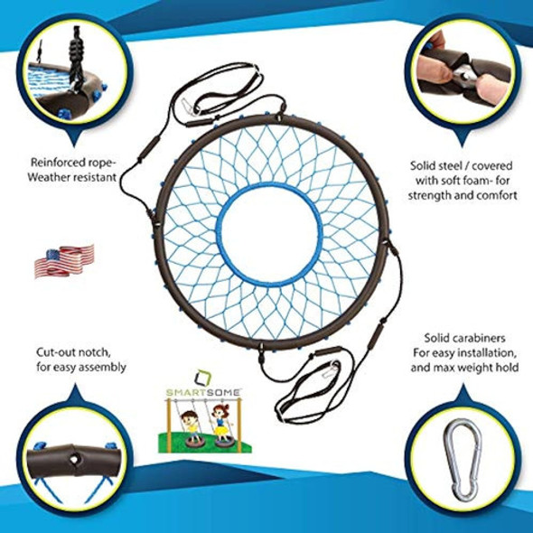 Smartsome Spider Web Saucer Tree Swing | 40 Pulgadas | Colum 1