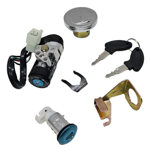 Llave Contacto + Cerradura Baul + Tapa Tanque Zanella Zb110 0