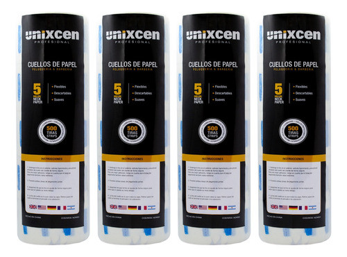 Unixcen Papel Para Cuello X4 Pack De 5 Rollos Peluquería 0