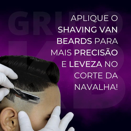 Caixa 3 Shaving Gel Van Beards 1kg Profissional Barbearia 1