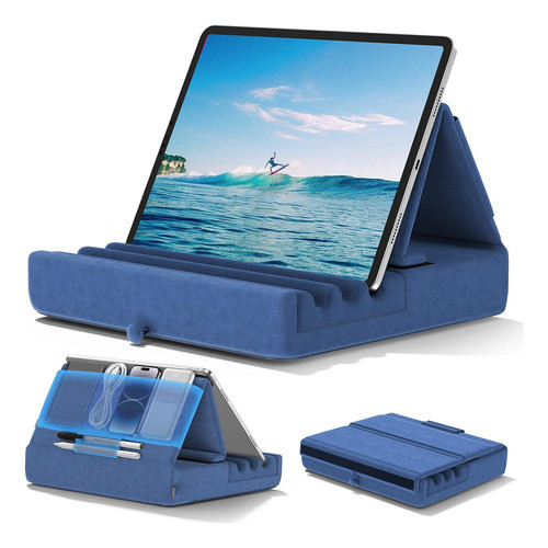 Soporte Tablet Para Cama Regazo O Mesa Compatible Color Azul 0