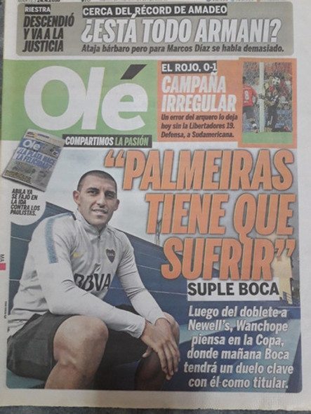 Diario Ole 24 Abril 2018 Wanchope Ramón Abila 0