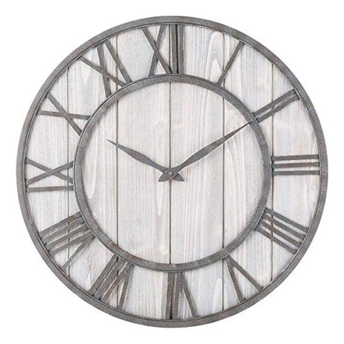 Toright Farm House Metal Y Reloj De Pared De Madera Maciza R 0