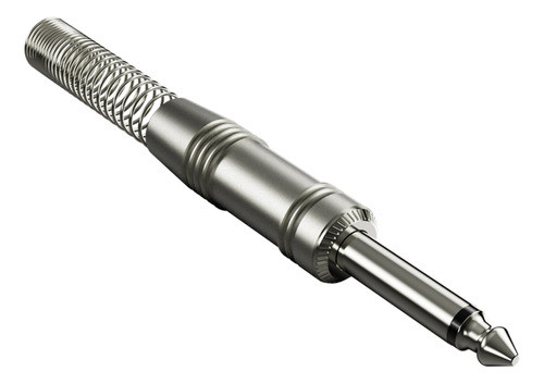 Kit 10 Conectores P10 Mola Mono Plug Macho Metal Wireconex 1